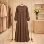 elegant nida fabric v pleated abaya